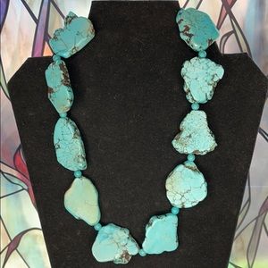 Raw Turquoise Strung Necklace